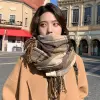 Otoño invierno 2024 nuevo merad imitación cachemira tartan pañuelo para mujeres versión coreana engrosado caliente versátil alto sentido chal Specification image